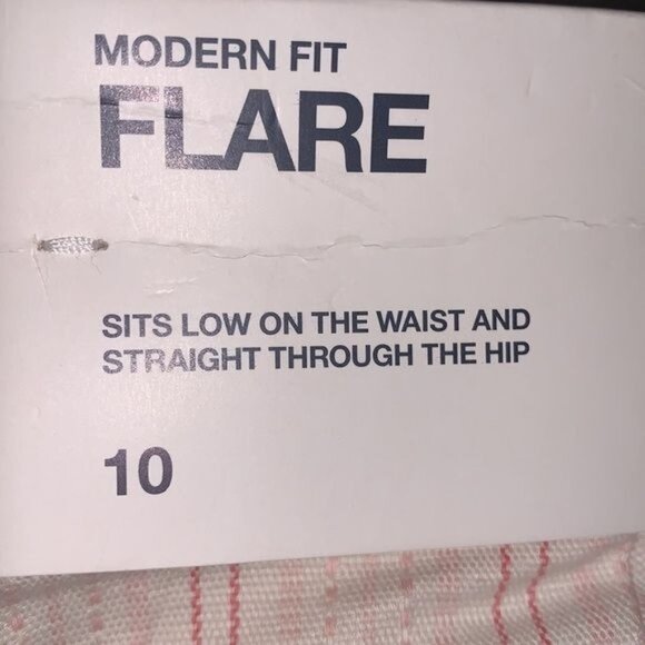 Gap Womens Beige & Pink Striped Stretch Pants Size 10 - Picture 5 of 12